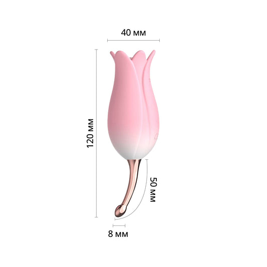 Ультразвуковий вібратор для клітора Otouch Bloom Ultrasonic Clitoris, 2 доп насадки_