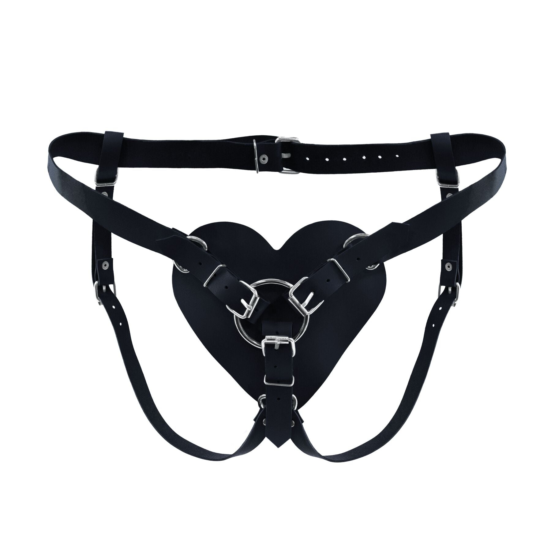 Thumb image for product index 5: Трусики Серце для страпону з натуральної шкіри Feral Feelings - Hearts Strap-on Belt