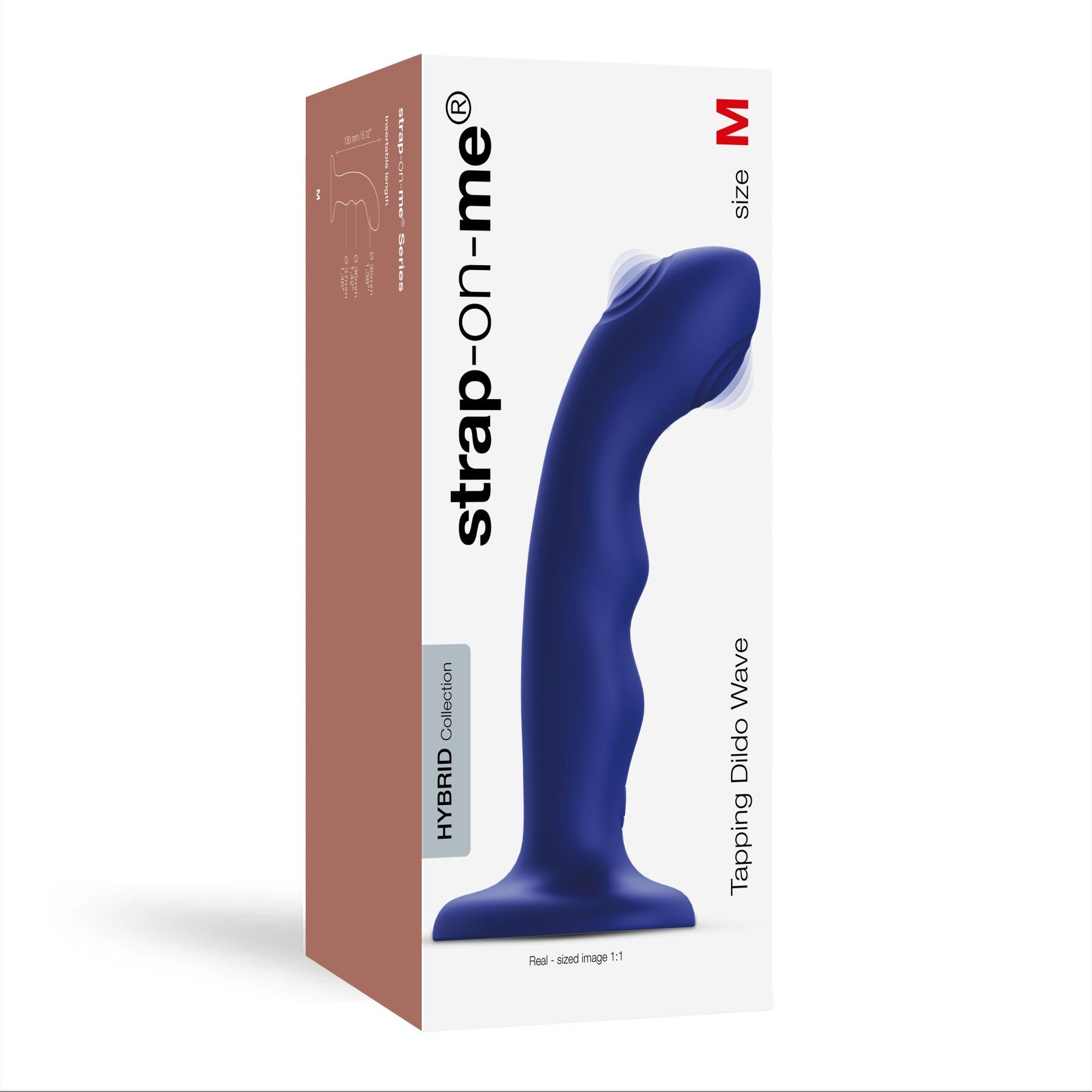 Thumb image for product index 5: Насадка для страпона з подвійною точковою пульсацією Strap-On-Me TAPPING DILDO WAVE