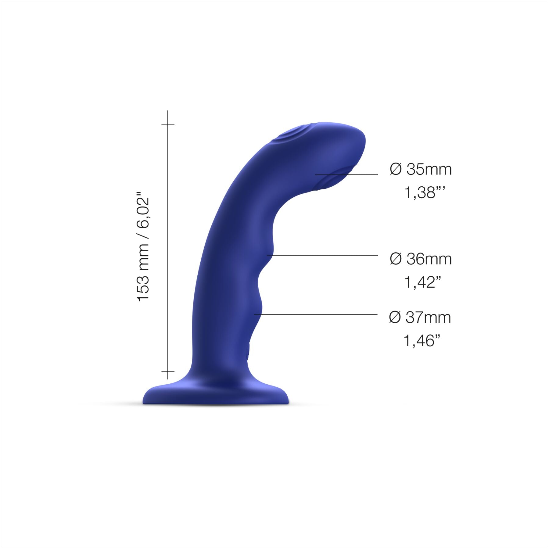 Thumb image for product index 2: Насадка для страпона з подвійною точковою пульсацією Strap-On-Me TAPPING DILDO WAVE