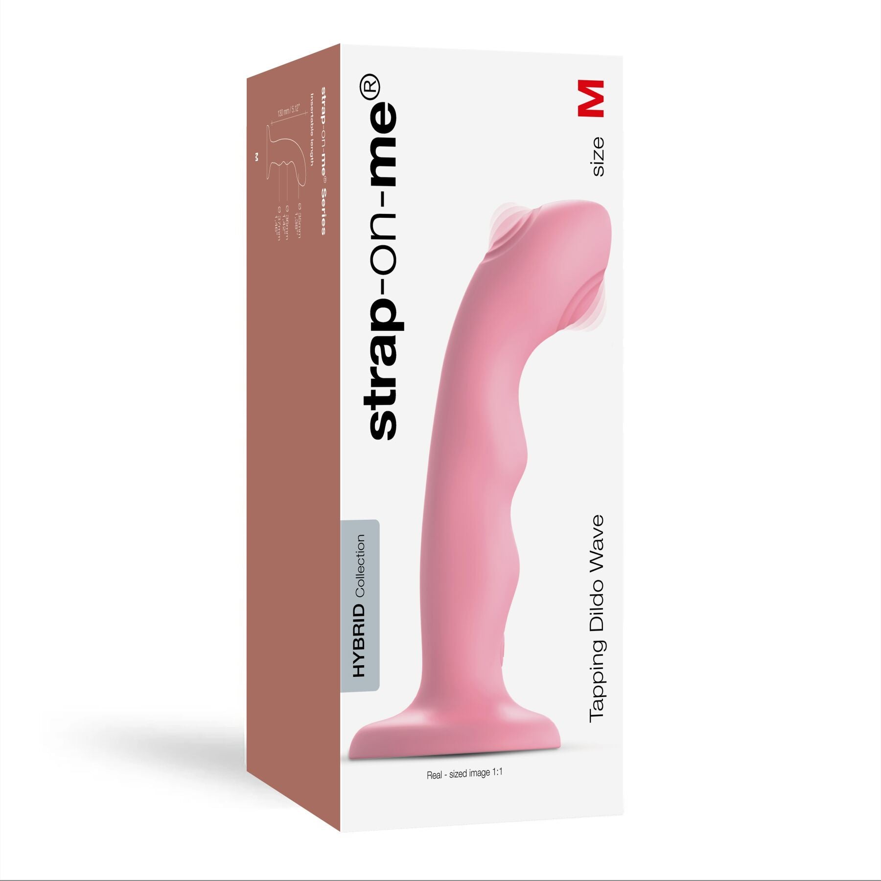 Thumb image for product index 13: Насадка для страпона з подвійною точковою пульсацією Strap-On-Me TAPPING DILDO WAVE