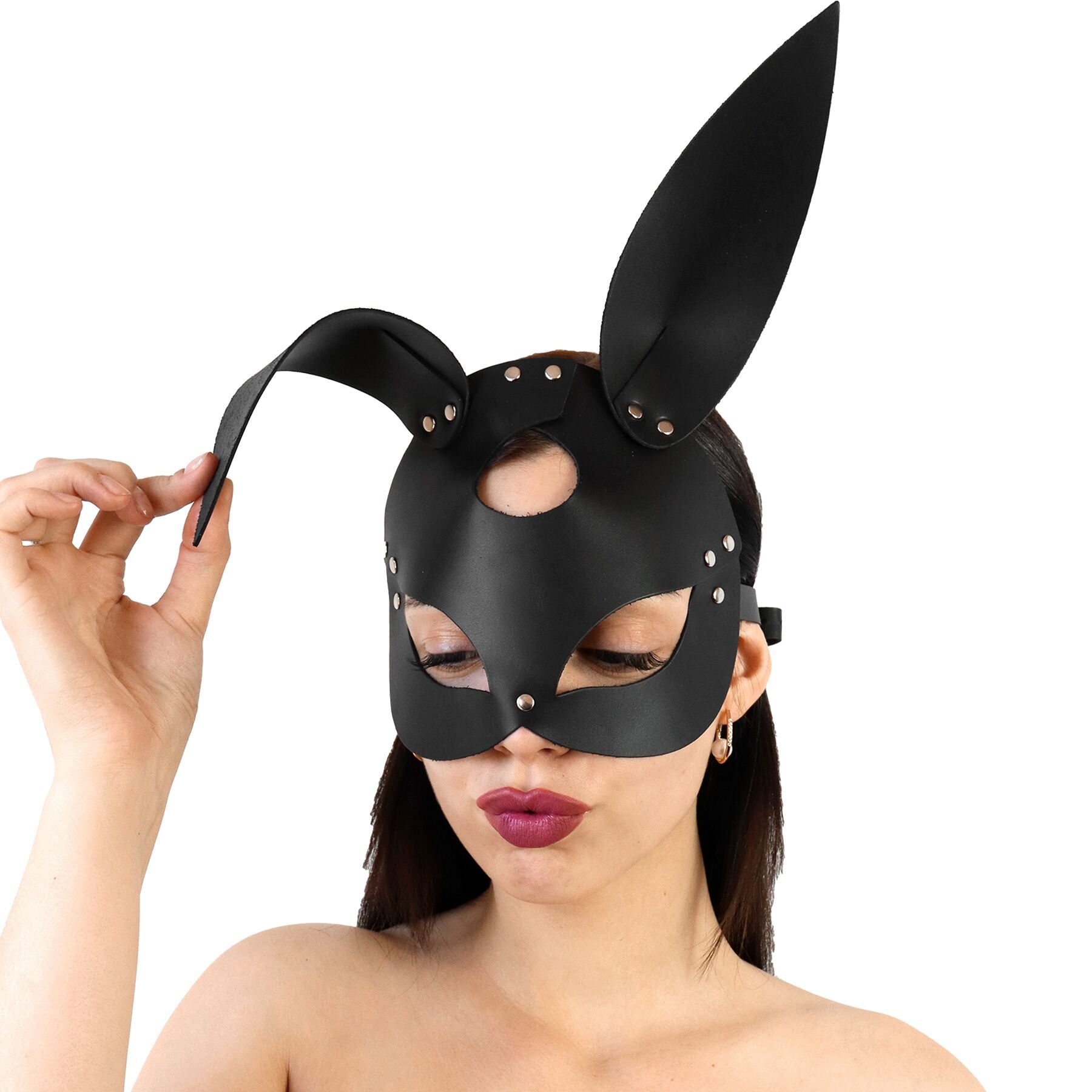 Thumb image for product index 6: Кожаная маска Зайки Art of Sex - Bunny mask