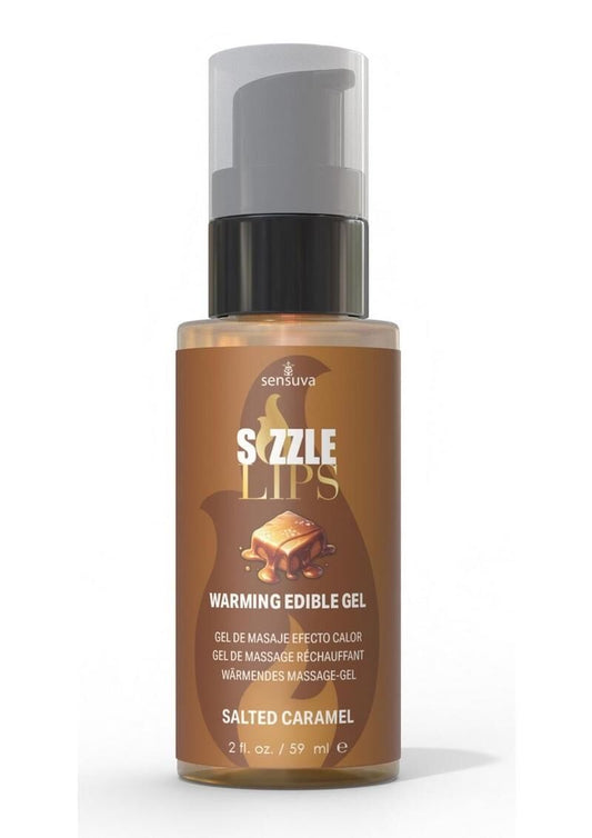 Согревающий массажный гель Sensuva Sizzle Lips Salted Caramel 