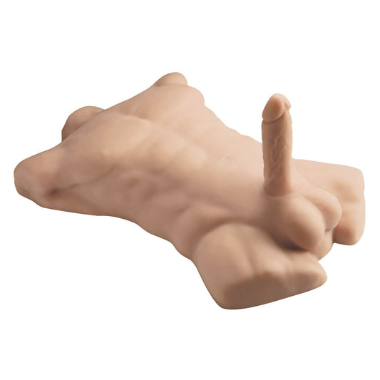 Торс з фалоімітатором на присосці SilexD Apollo Male Torso Caramel