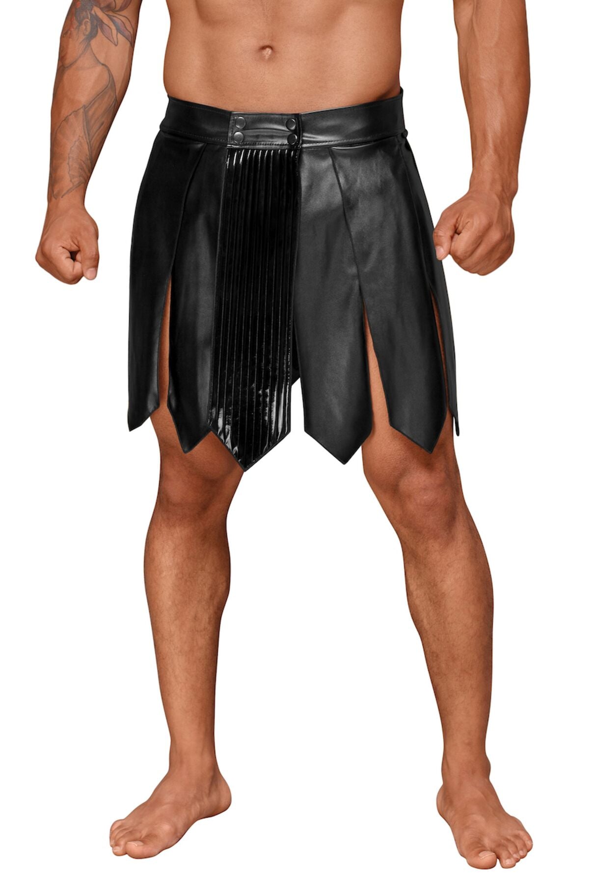 Thumb image for product index 2: Чоловіча спідниця гладіатора Noir Handmade H053 Eco leather men's gladiator skirt