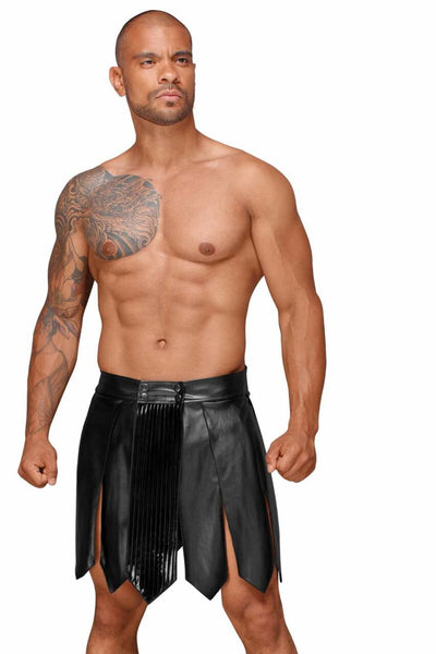 Main image for product index 1: Чоловіча спідниця гладіатора Noir Handmade H053 Eco leather men's gladiator skirt