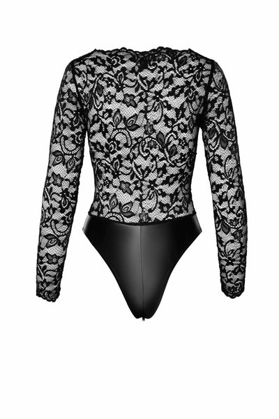 Main image for product index 7: Боди Noir Handmade F296 Psyche bodysuit of lace and wetlook 