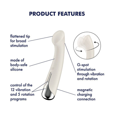 Main image for product index 15: Вібратор з ротацією Satisfyer Spinning G-Spot 1, плоский майданчик для стимуляції точки G