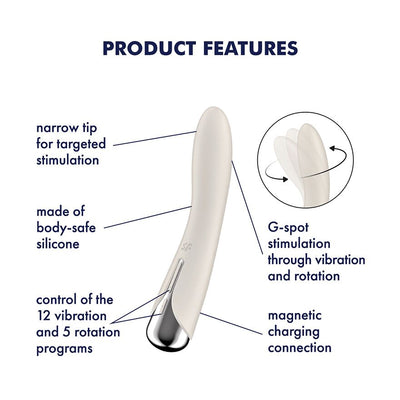 Main image for product index 7: Вібратор точки G з обертанням Satisfyer Spinning Vibe 1