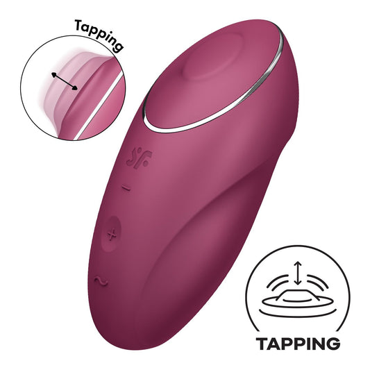 Вібростимулятор-пульсатор Satisfyer Tap & Climax 1, ефект постукування пальцем