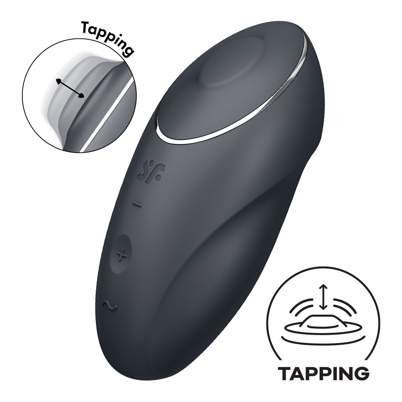 Thumb image for product index 17: Вібростимулятор-пульсатор Satisfyer Tap & Climax 1, ефект постукування пальцем