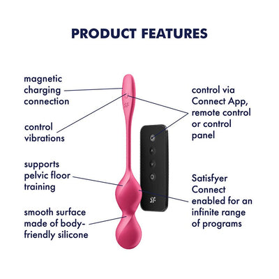 Main image for product index 3: Вагинальные смарт-шарики с вибрацией Satisfyer Love Birds 2 Connect App