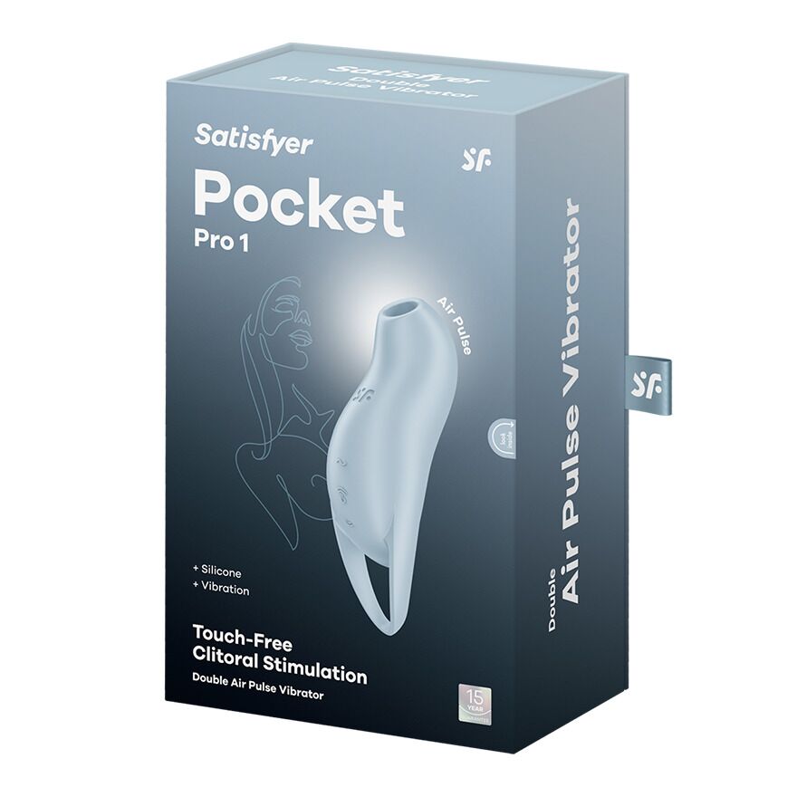 Thumb image for product index 10: Вакуумний кліторальний стимулятор з вібрацією Satisfyer Pocket Pro 1