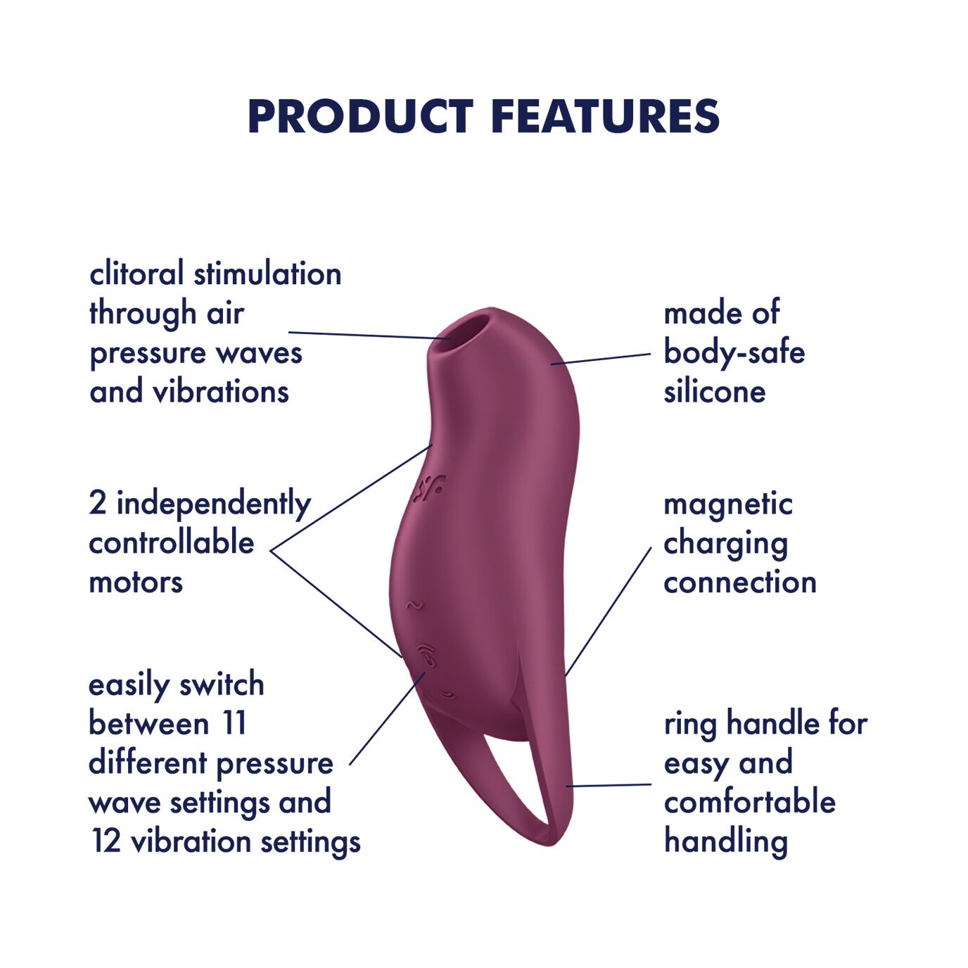 Thumb image for product index 3: Вакуумний кліторальний стимулятор з вібрацією Satisfyer Pocket Pro 1