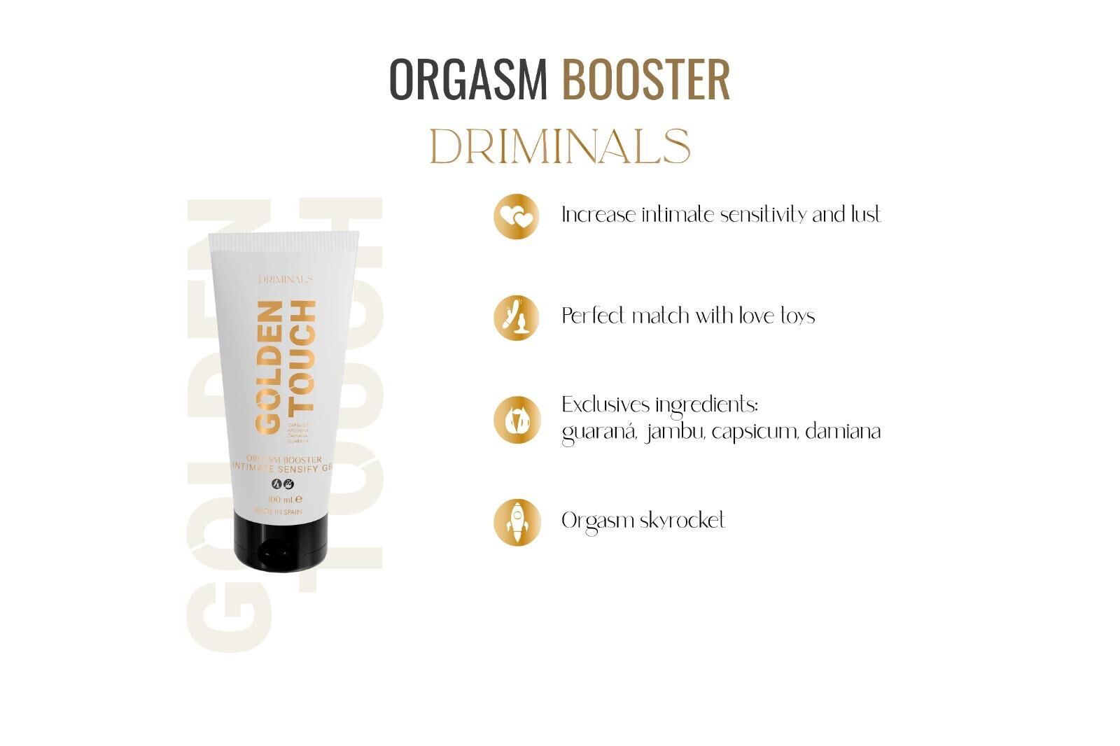 Thumb image for product index 2: Крем-бустер для клитора Driminals Golden Touch Orgasm Booster