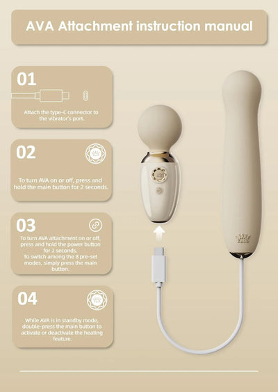 Main image for product index 6: Аксессуар пульсатор Zalo – AVA Attachment для смарт-вибромассажера Zalo – AVA