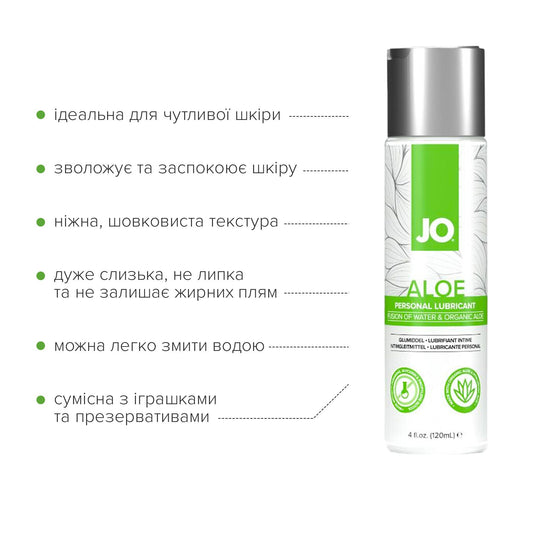 Смазка на водной основе JO H2O Organic Aloe _