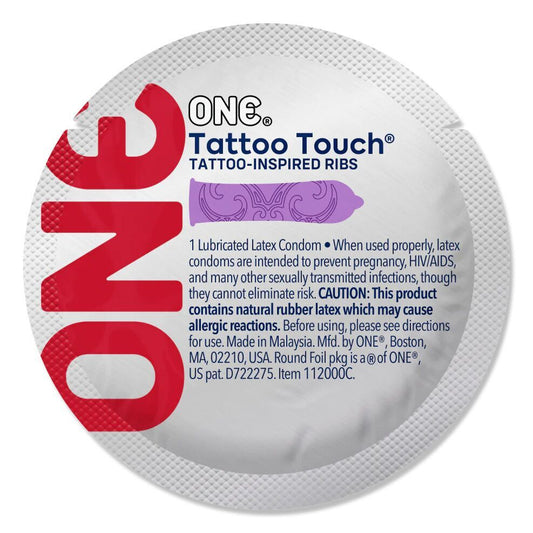 Презерватив ONE Tattoo Touch Blue