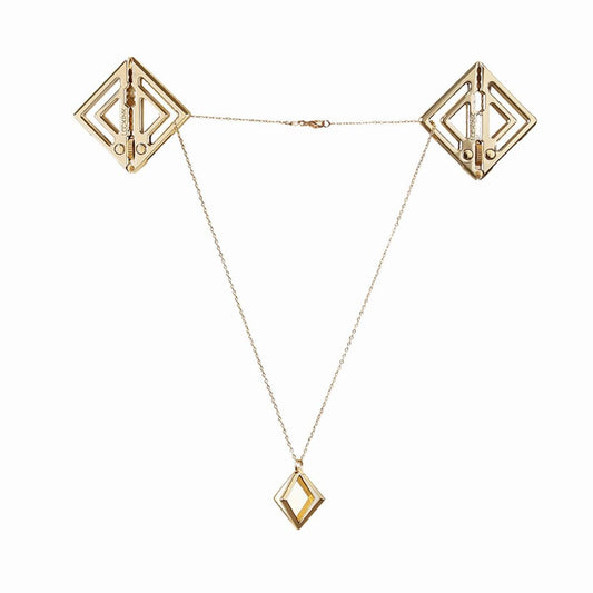 Затискачі для сосків з легкою підвіскою LOCKINK Adjustable Nipple Clamps with Light Pendant