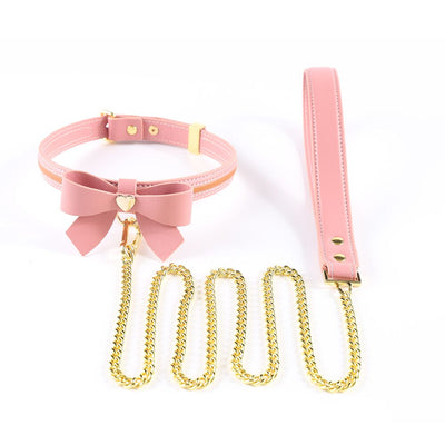 Main image for product index 1: Поводок LOCKINK SEVANDA Love Heart Butterfly Leather Collar Set