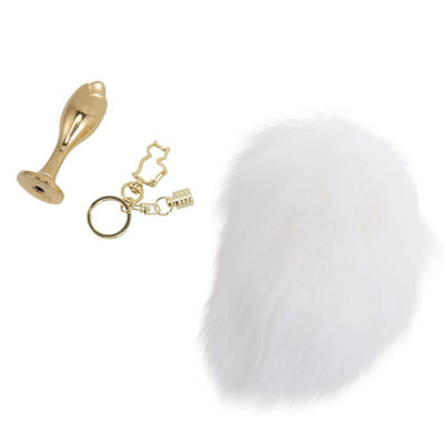 Main image for product index 3: Металева анальна пробка Кролячий хвост LOCKINK SEVANDA Bunny-Tail Anal Rose-shape Plug