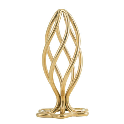 Main image for product index 11: Анальная пробка LOCKINK SEVANDA Hollow Spiral Golden Metal Anal Plug