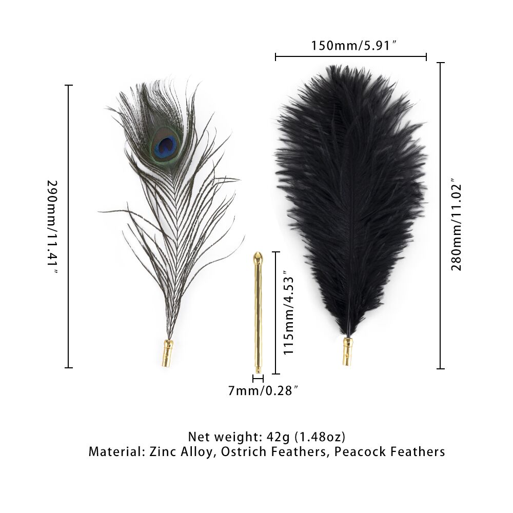 Thumb image for product index 5: Лоскітка LOCKINK SEVANDA Natural Peacock Flirting Feather Tickler, пір'я павліна