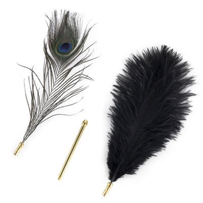 Main image for product index 1: Лоскітка LOCKINK SEVANDA Natural Peacock Flirting Feather Tickler, пір'я павліна