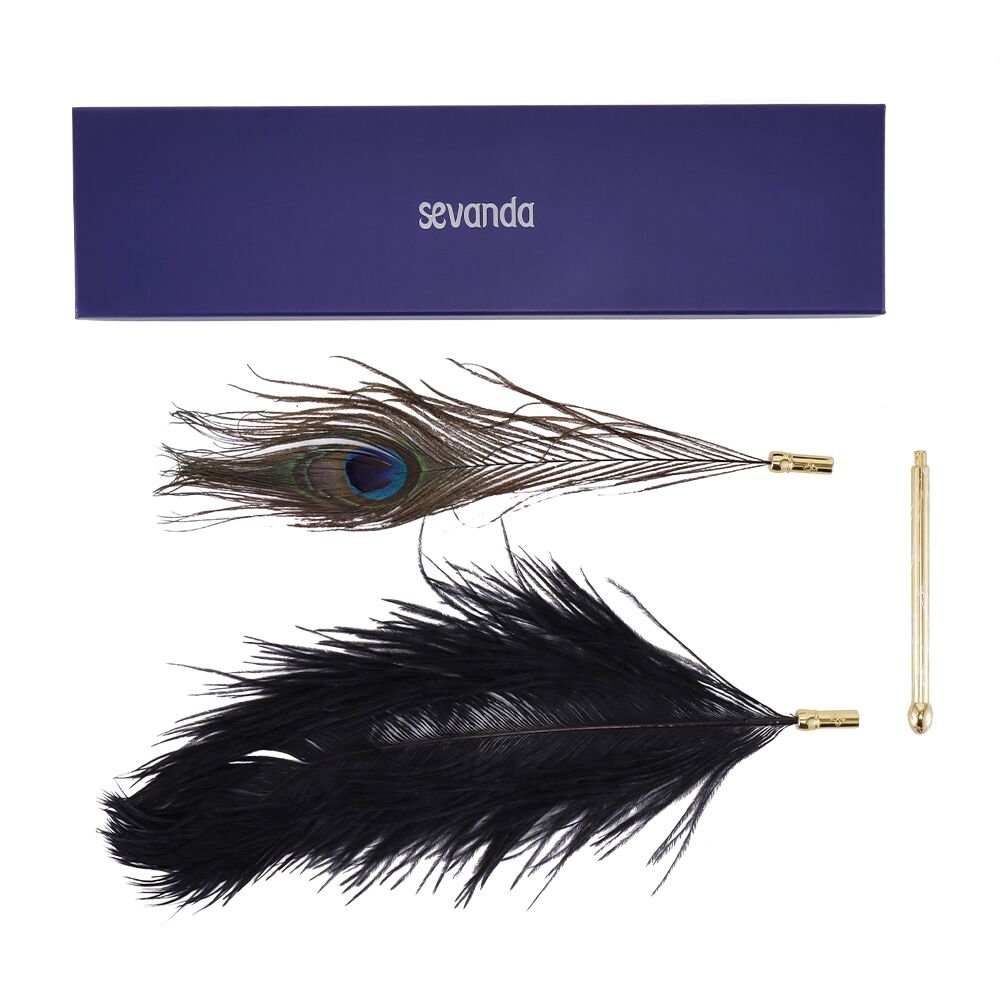 Thumb image for product index 7: Лоскітка LOCKINK SEVANDA Natural Peacock Flirting Feather Tickler, пір'я павліна