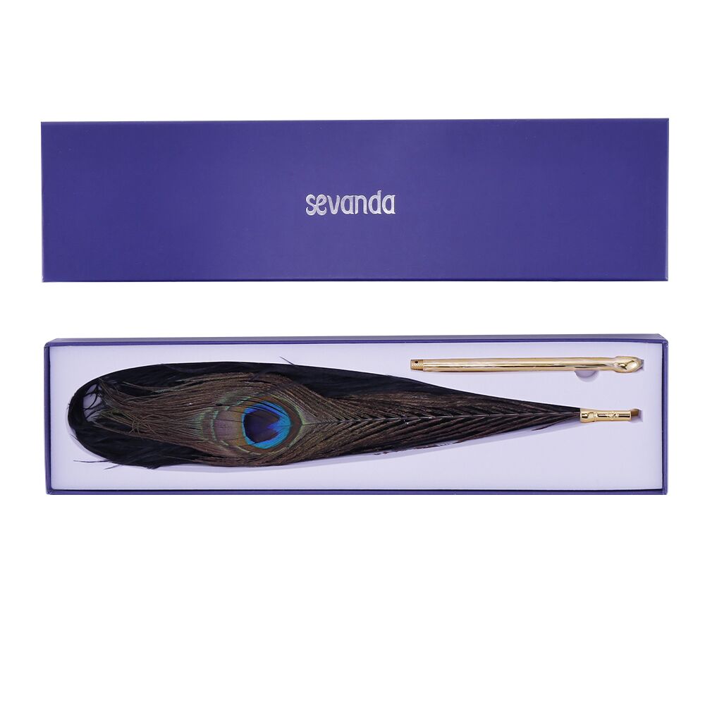 Thumb image for product index 8: Лоскітка LOCKINK SEVANDA Natural Peacock Flirting Feather Tickler, пір'я павліна