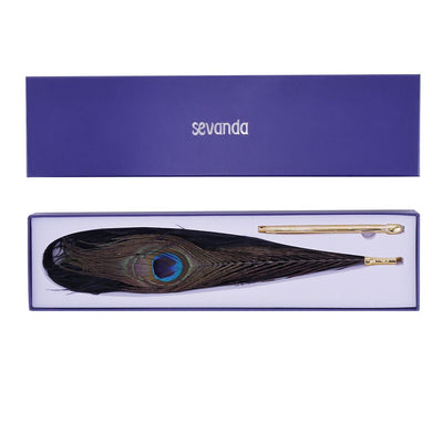 Main image for product index 8: Лоскітка LOCKINK SEVANDA Natural Peacock Flirting Feather Tickler, пір'я павліна