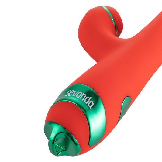 Вібратор-кролик з пульсацією та флогером LOCKINK SEVANDA Whip Vibrating Massage Wand_
