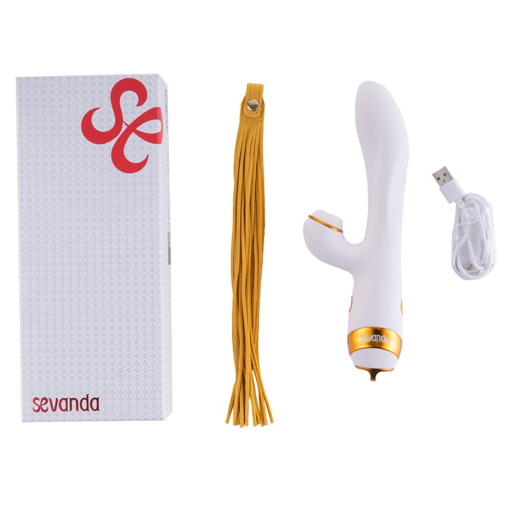 Thumb image for product index 8: Вибратор-кролик с флоггером LOCKINK SEVANDA Whip Vibrating Massage Wand