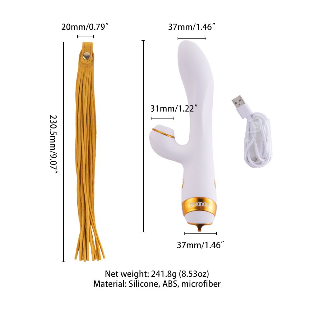 Thumb image for product index 7: Вибратор-кролик с флоггером LOCKINK SEVANDA Whip Vibrating Massage Wand