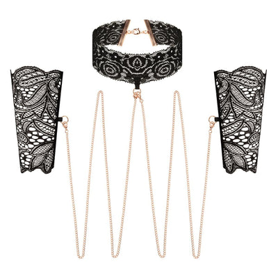 Main image for product index 1: Кружевные наручники и воротник Rosy Gold - Lace Cuffs and Collar