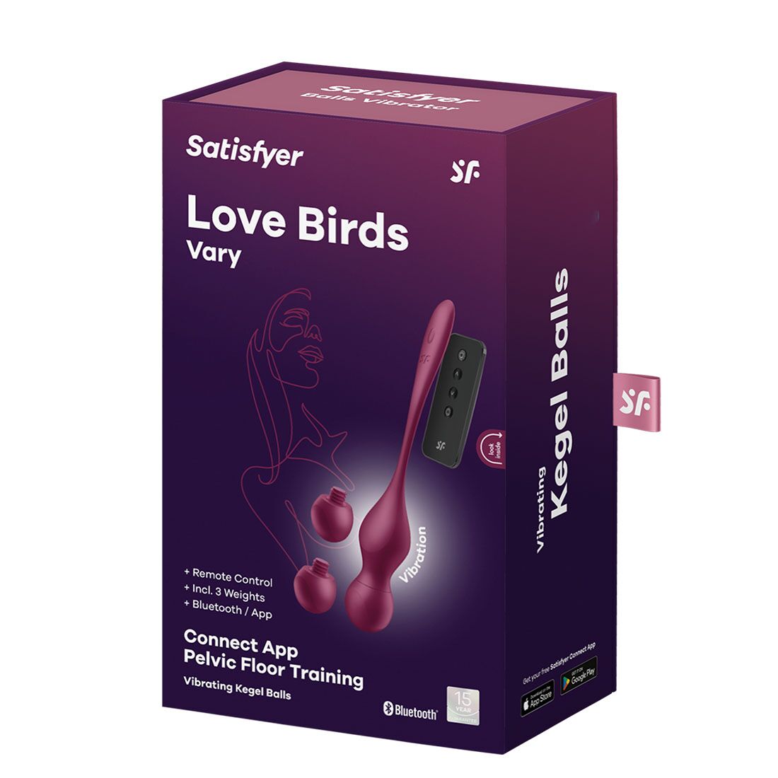 Thumb image for product index 6: Вагинальные шарики с вибрацией Satisfyer Love Birds Vary Connect App