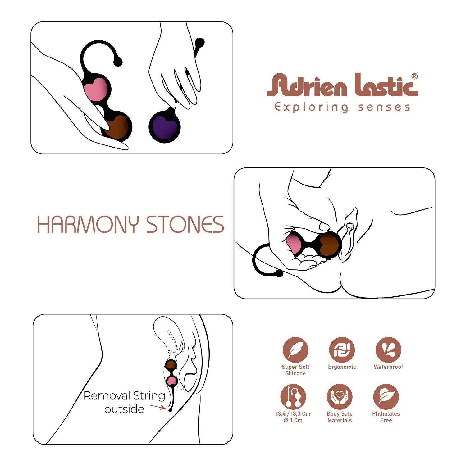 Вагинальные шарики Adrien Lastic Harmony Stones - превью 9