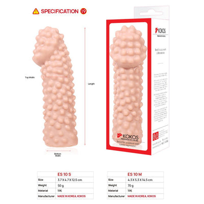 Насадка на член Kokos Extreme Sleeve ES.10, потовщувальна, стимулювальний рельєф - фото 5