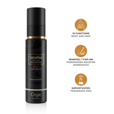 Розпродаж!!! Лосьйон з феромонами Orgie Sensfeel Seduction Elixir for Man 100мл (термін 15.05.2027) - фото 3