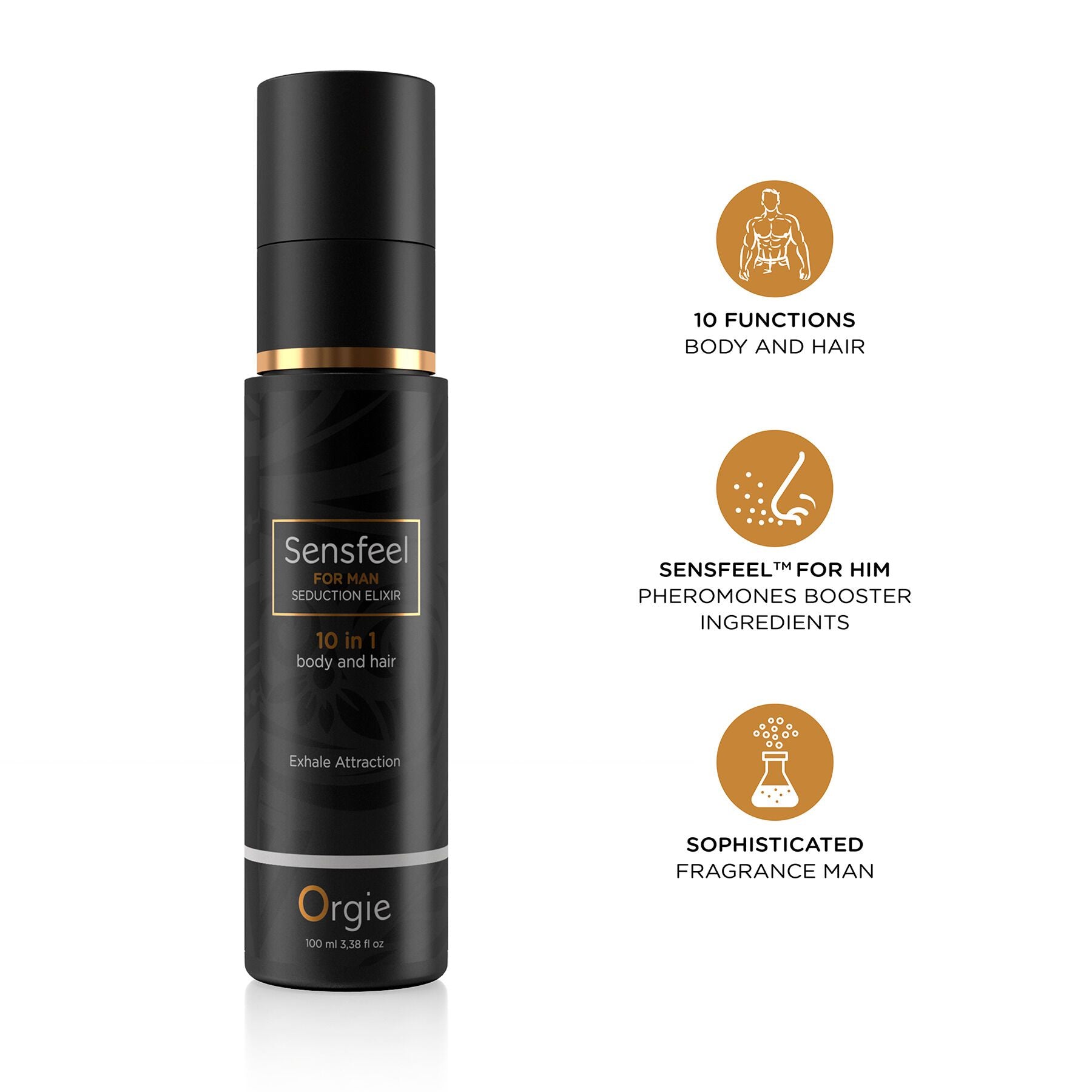 Розпродаж!!! Лосьйон з феромонами Orgie Sensfeel Seduction Elixir for Man 100мл (термін 15.05.2027) - фото 3