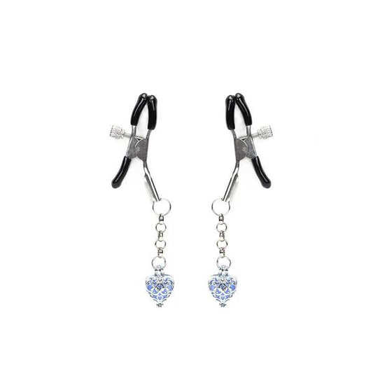 Затискачі для сосків із сердечком Liebe Seele Glow-in-dark Nipple Clamps
