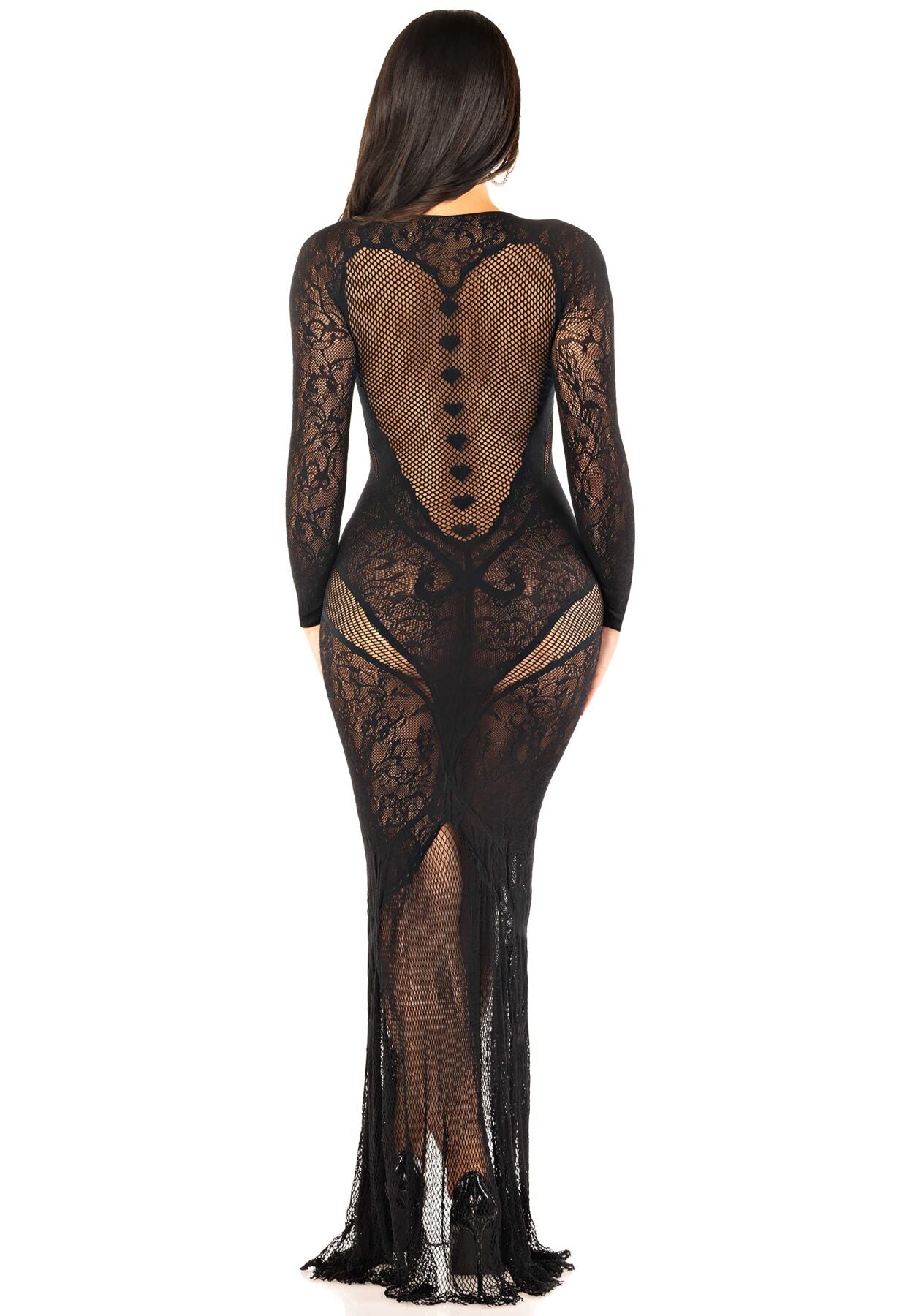Платье Leg Avenue Lace and Net Bodycon Gown  - превью 12