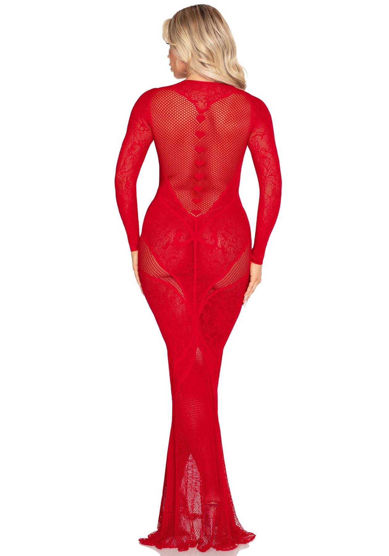 Платье Leg Avenue Lace and Net Bodycon Gown  - превью 3