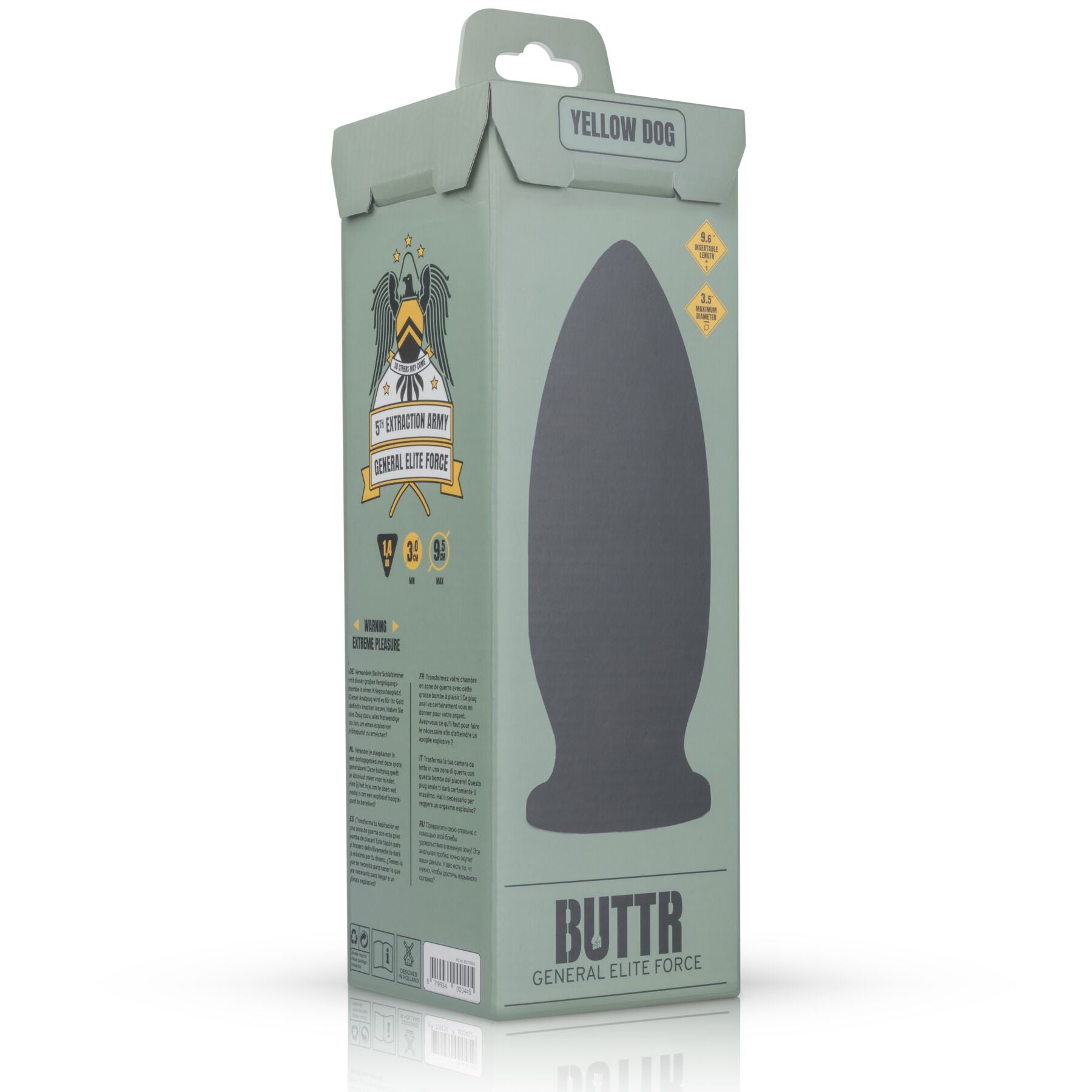 Thumb image for product index 6: Анальна пробка BUTTR - Yellow Dog Butt Plug