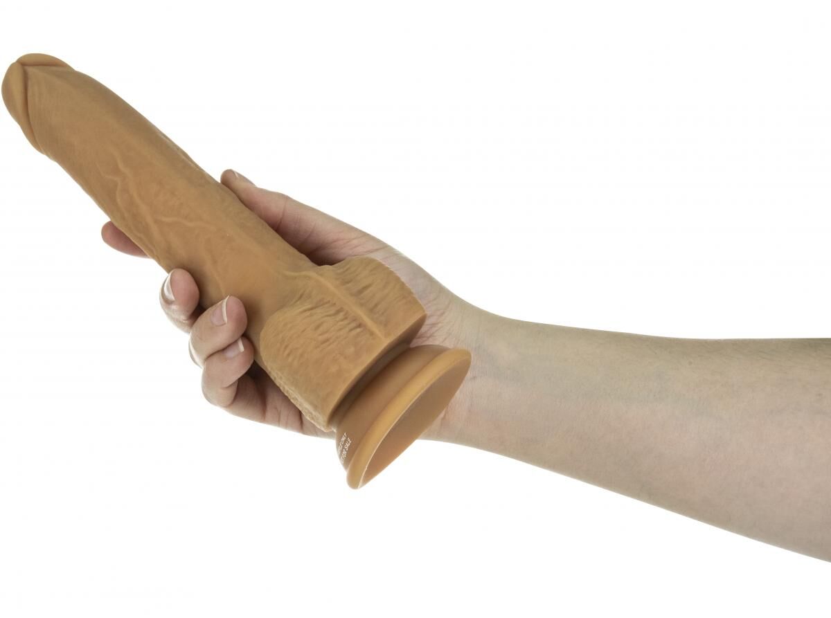 Фалоімітатор з пульсацією Naked ADDICTION Dominic Caramel - превʼю 4