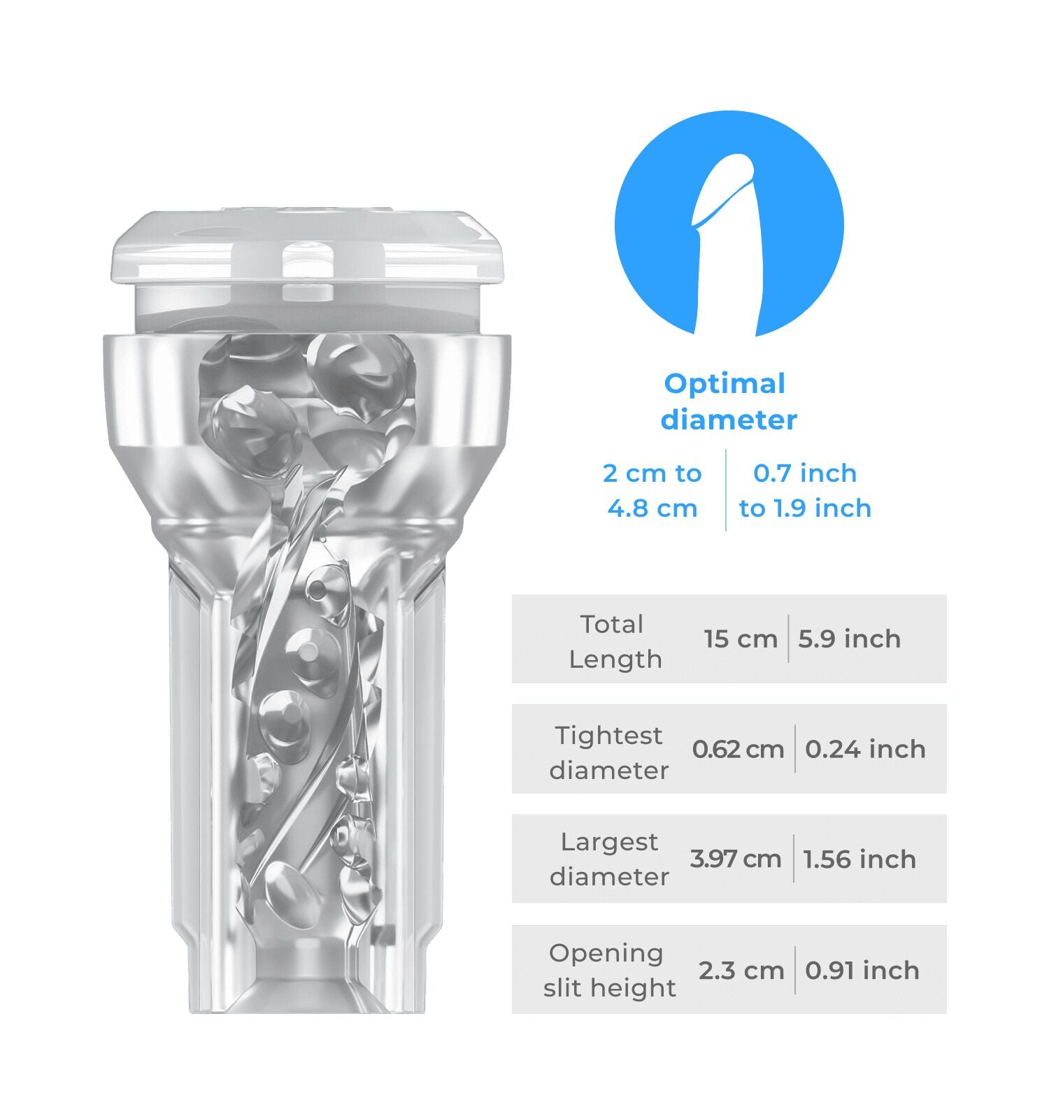 Thumb image for product index 5: Мастурбатор Kiiroo Feel Pocket Crystal сумісний з PowerBlow