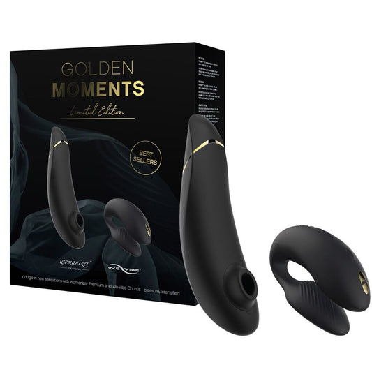 Преміальний подарунковий набір Golden Moments: Womanizer Premium та We-Vibe Chorus