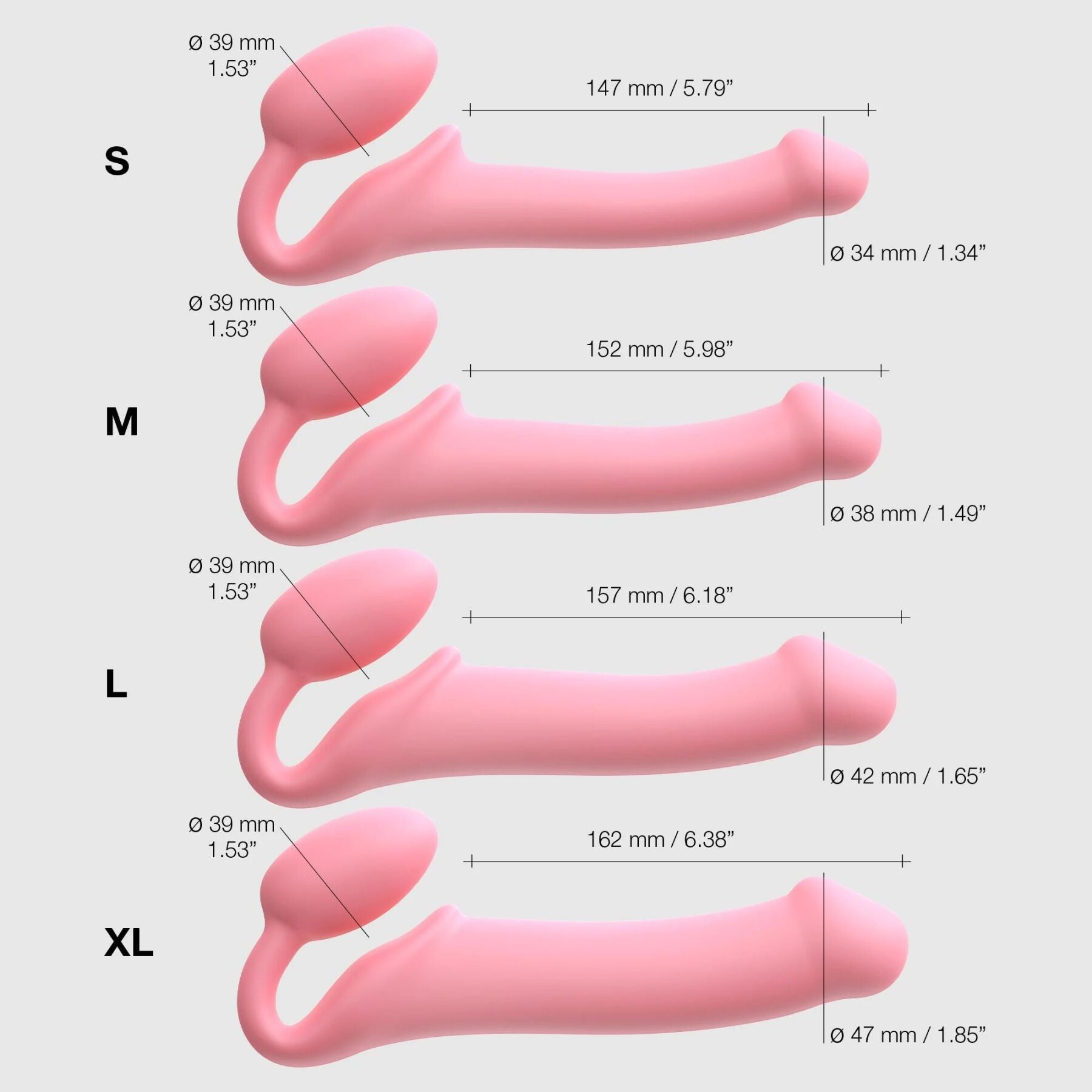 Thumb image for product index 6: Безремневой страпон Strap-On-Me Rose