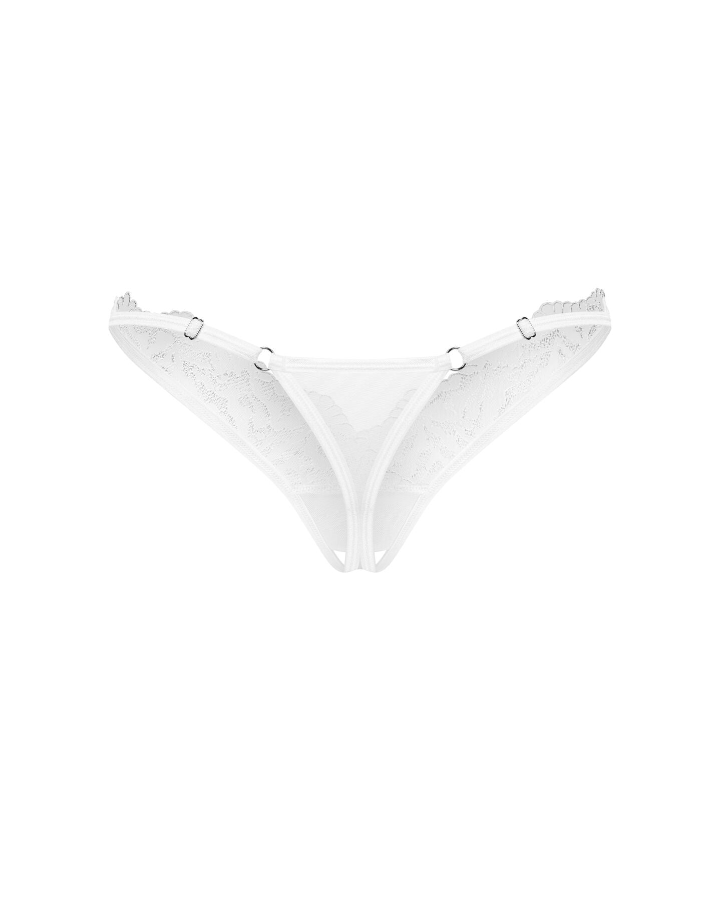 Трусики-стрінги з мереживом Obsessive Arrowel crotchless thong - превʼю 15