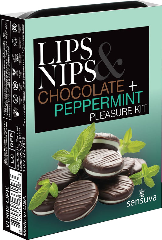 Набір Sensuva Lips & Nips Pleasure Kit - Chocolate Peppermint: бальзам для губ і бальзам для сосків